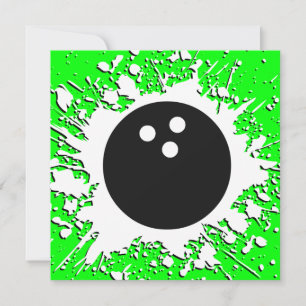 bowling ball splatz invitation