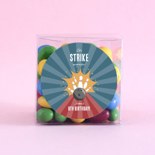 Bowling Ball Strike Up Some Fun Kids Birthday  Classic Round Sticker