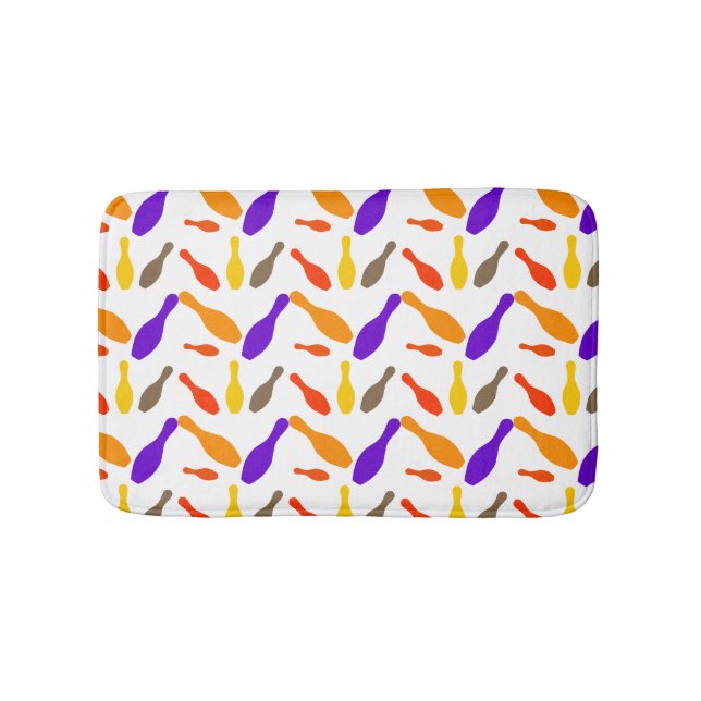 Bowling Ball Team Player Exercise Fitness Train Bath Mat (Front)
