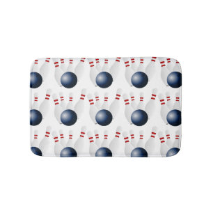 Bowling Ball Team Player Exercise Fitness Train Bath Mat