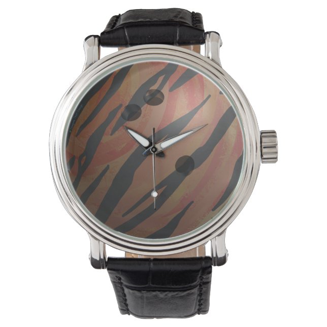 Bowling Ball Tiger Orange Watch (Front)