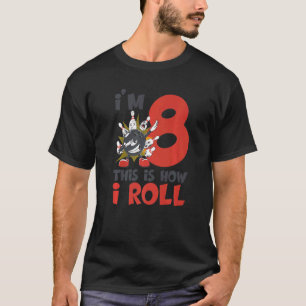 Bowling Birthday 8 Years Old Bowler 8th Birthday K T-Shirt