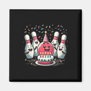 Bowling Birthday And Bday Party For Boy And Girl Magnet