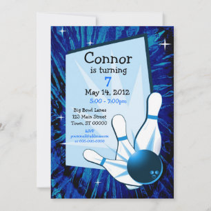 Bowling Birthday Invitation