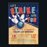 Bowling Birthday Invitation<br><div class="desc">Perfect Invitation to Celebrate your Little Bowler's Birthday!</div>