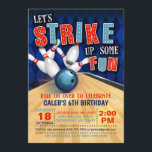 Bowling Birthday Invitation<br><div class="desc">Perfect Invitation to Celebrate your Little Bowler's Birthday!</div>