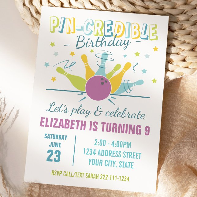 Bowling birthday invitation (Creator Uploaded)