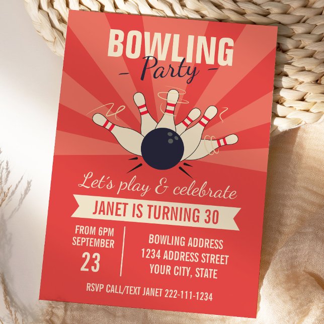 Bowling birthday invitation (Creator Uploaded)