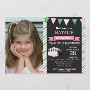 Bowling Birthday Invitation 1st Birthday Party