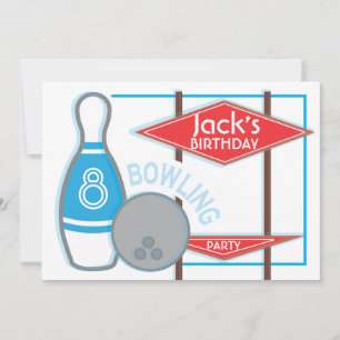 Bowling Birthday Party Invitation