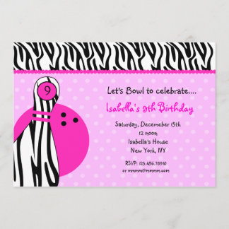 Bowling Birthday Party Invitations