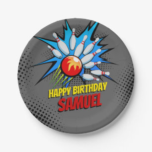 Bowling Birthday Party Paper Plate