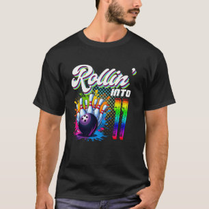 Bowling Birthday Rollin Into 11 Party 11th Birthda T-Shirt
