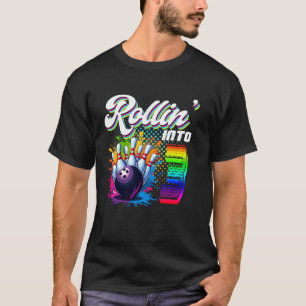 Bowling Birthday Rollin Into 3 Party 3rd Birthday T-Shirt