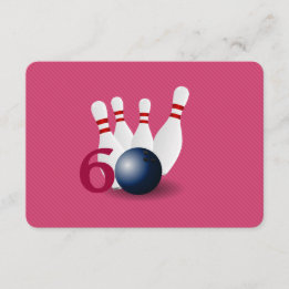 Bowling, bowler 60th Birthday Invitation. Invitation