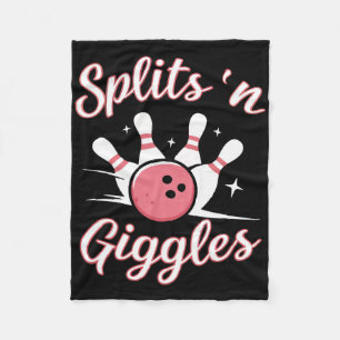 Bowling Bowler Funny Splits N Giggles Bowling Byll Fleece Blanket