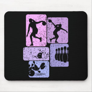 Bowling Bowler Girls Women Mouse Pad