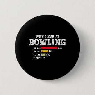 Bowling Bowler Men Women Funny Bowling Player Love 6 Cm Round Badge