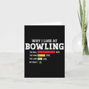 Bowling Bowler Men Women Funny Bowling Player Love Card