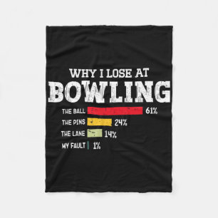 Bowling Bowler Men Women Funny Bowling Player Love Fleece Blanket
