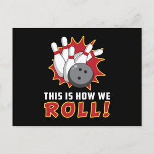 Bowling Bowler Strike Sport Team Bowl Funny Gift Postcard