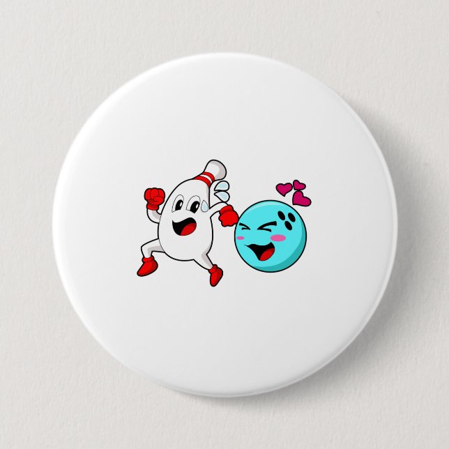 Bowling Bowling ball 7.5 Cm Round Badge (Front)