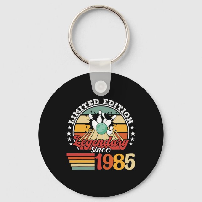 Bowling Bowling Birthday 1985 Bowling Byll Birthda Key Ring (Front)