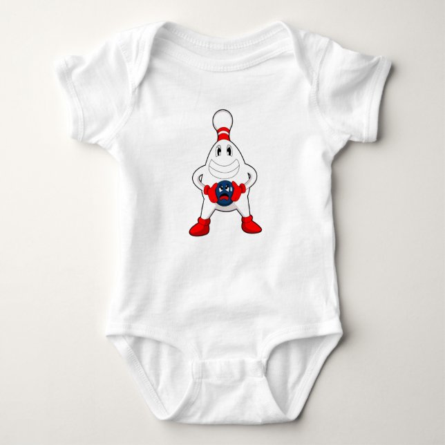Bowling Bowling pin Bowling ball Baby Bodysuit (Front)