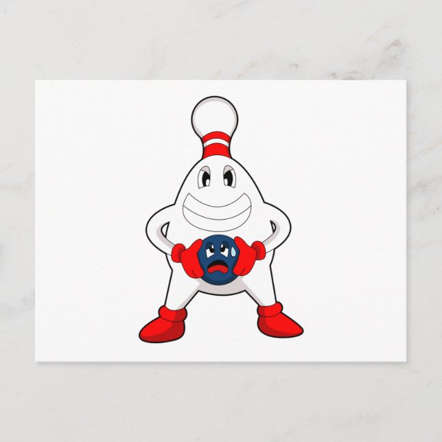 Bowling Bowling pin Bowling ball Postcard (Front)