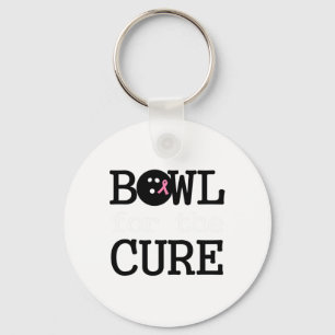 Bowling Breast Cancer Bowler Pink Ribbon Bowl For Key Ring