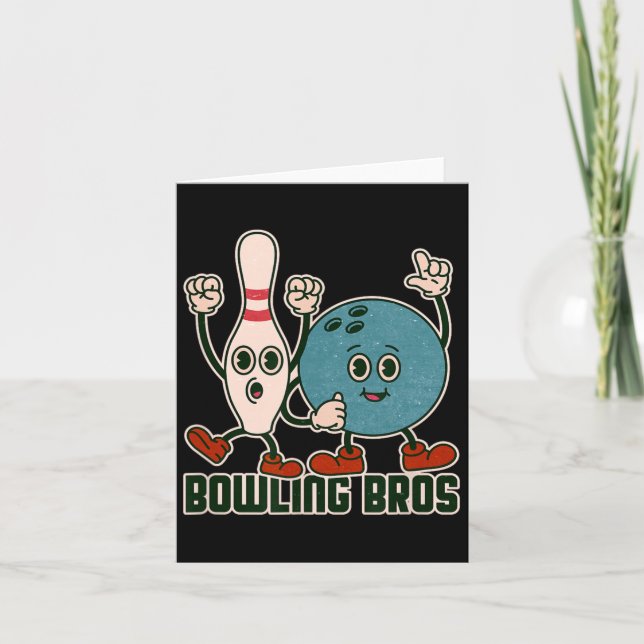 Bowling Bros Team League Alley Byll Bowler - Bowli Card (Front)