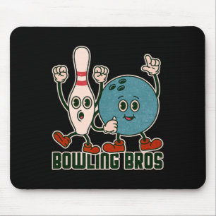 Bowling Bros Team League Alley Byll Bowler - Bowli Mouse Pad
