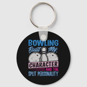 Bowling Built My Character - The Split Personality Key Ring