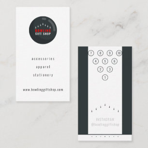 Bowling Business   Bowling Pins Gutter Foul Line Card