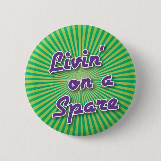 Bowling Button: Livin' on a Spare 6 Cm Round Badge