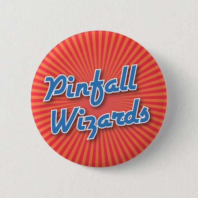 Bowling Button: Pinfall Wizards 6 Cm Round Badge (Front)