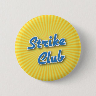 Bowling Button: Strike Club 6 Cm Round Badge