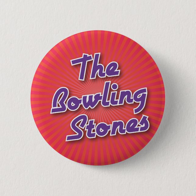 Bowling Button: The Bowling Stones 6 Cm Round Badge (Front)