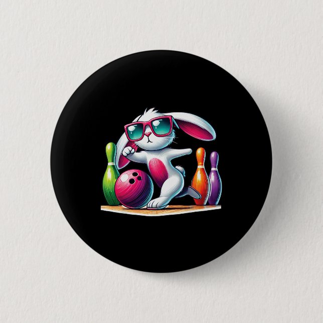 Bowling Byll And Pins Bunny Ear Egg Hunting Easter (Front)