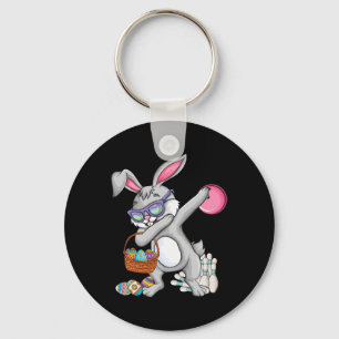 Bowling Byll And Pins Bunny Ear Egg Hunting Easter Key Ring