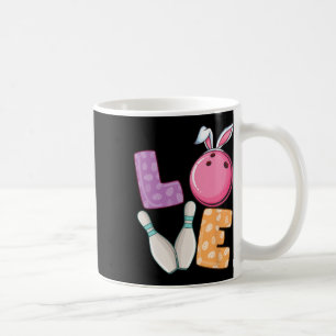 Bowling Byll And Pins Bunny Ears Egg Hunting Easte Coffee Mug