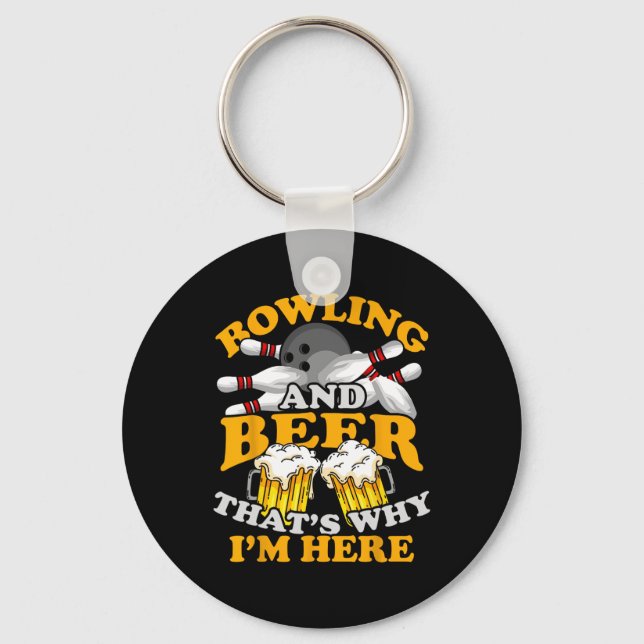 Bowling Byll Bowler Bowl Team Strike  Key Ring (Front)