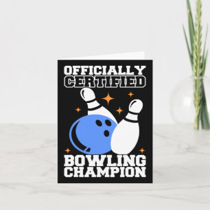 Bowling Byll Bowler Outfit Bowling Champion  Card