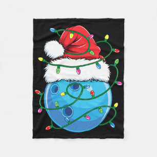 Bowling Byll With Santa Hat Men Boys Christmas Xma Fleece Blanket