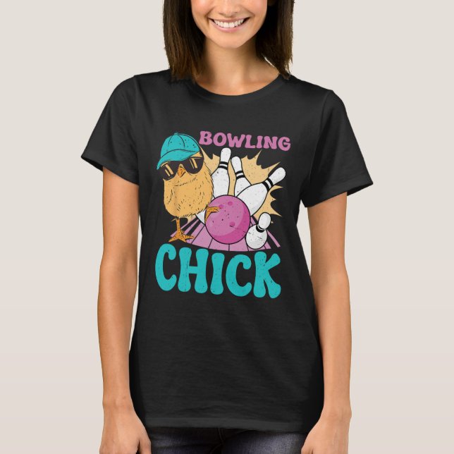 Bowling Chick 1  T-Shirt (Front)