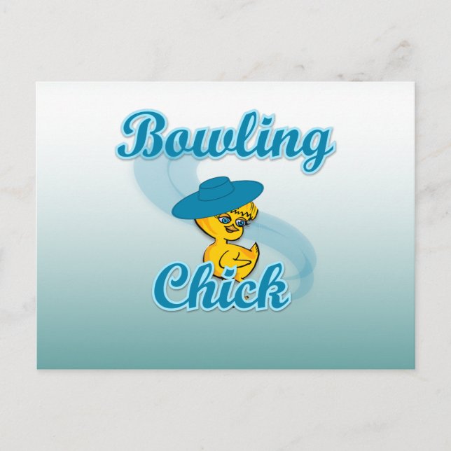 Bowling Chick #3 Postcard (Front)