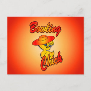 Bowling Chick #5 Postcard