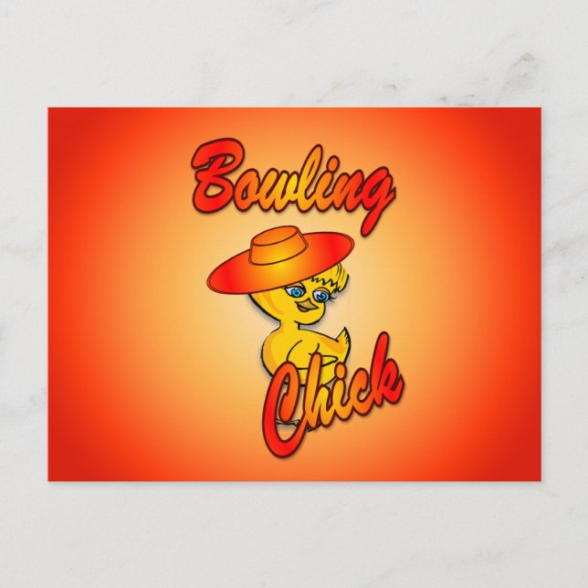 Bowling Chick #5 Postcard (Front)