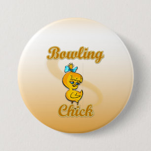 Bowling Chick 7.5 Cm Round Badge