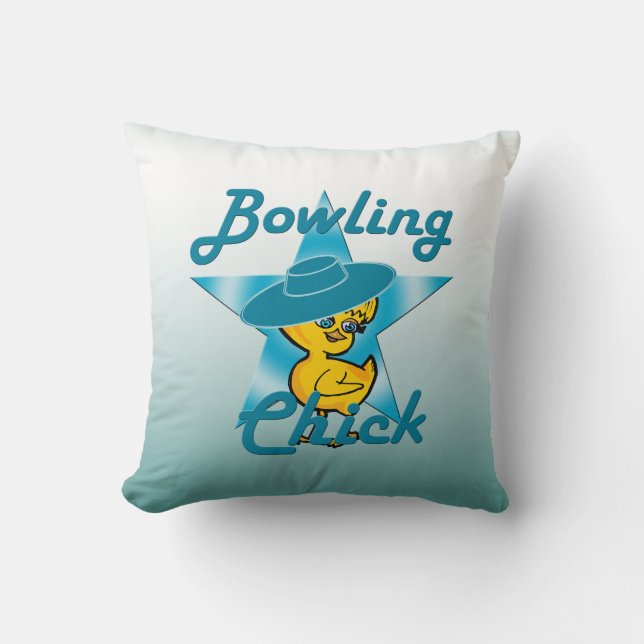 Bowling Chick #7 Cushion (Front)